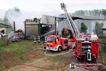 Einsatzfotos FFw Parchim - Brand Gut Parchim