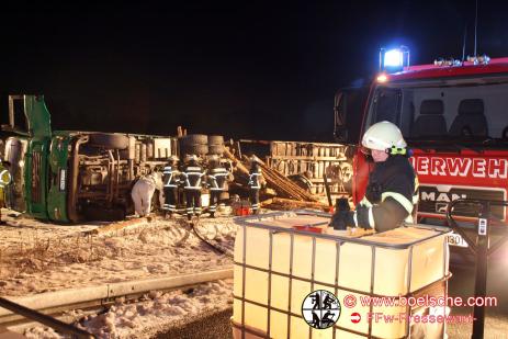 FFw Parchim - Einsatzbilder - Unfall Holzlaster auf A 24