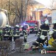 Bildimpressionen Gefahrgutunfall in Parchim