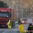 Bildimpressionen Gefahrgutunfall in Parchim