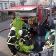 Bildimpressionen Gefahrgutunfall in Parchim