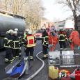 Bildimpressionen Gefahrgutunfall in Parchim