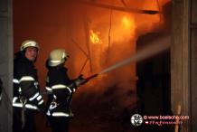 Einsatzfoto Brand in Parchim im leerstehendem Gebäude